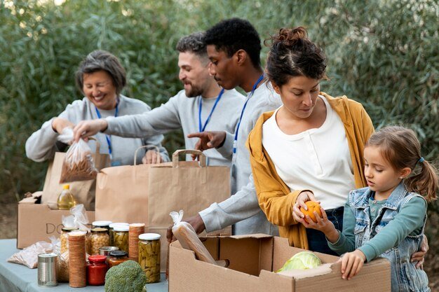 Home donation drives — mobilizing communities to collect and share food resources.